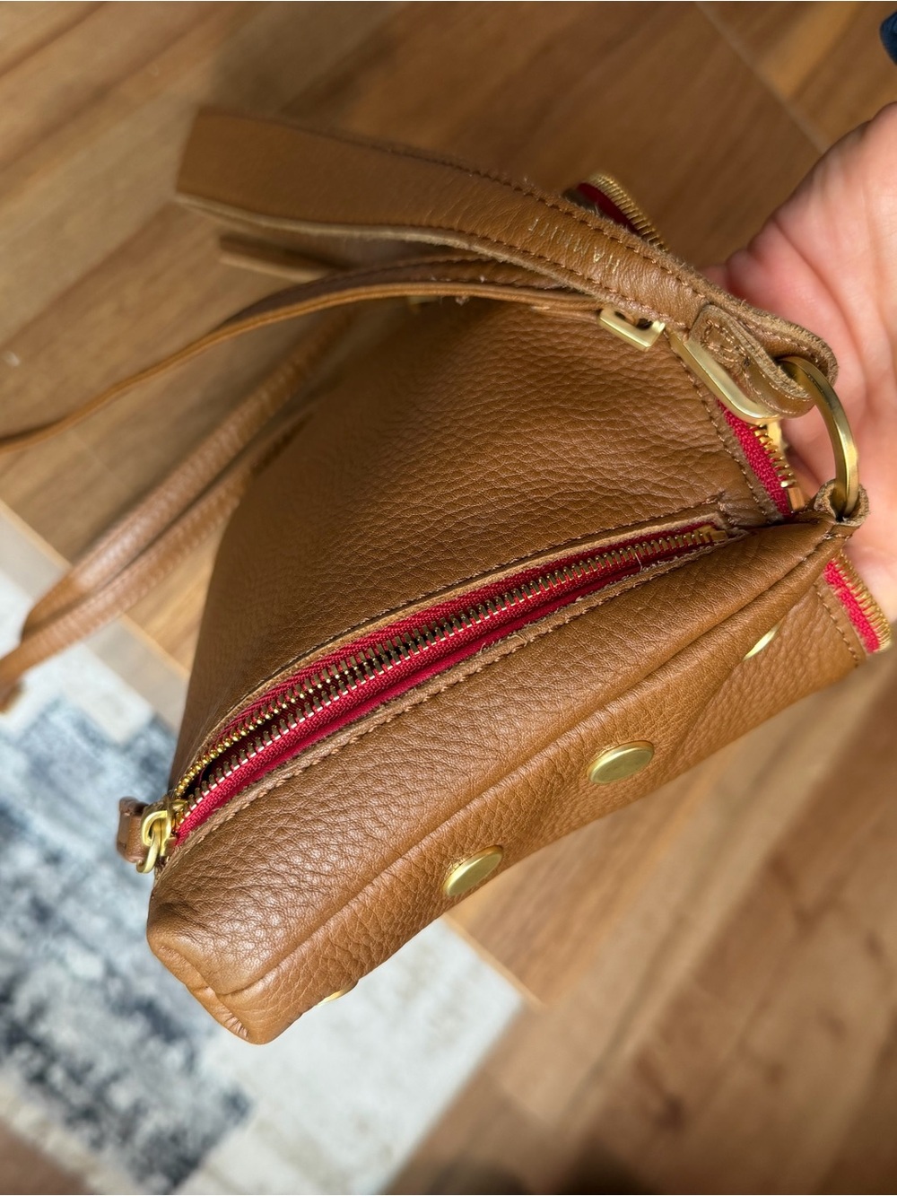 HAMMITT Kyle mahogany pebble/gold zip - Picture 7 of 15